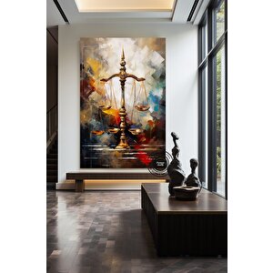 Adalet Terazileri Kanvas Sanatı; Avukat Ofis Dekoru; Hediye