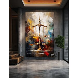 Adalet Terazileri Kanvas Sanatı; Avukat Ofis Dekoru; Hediye