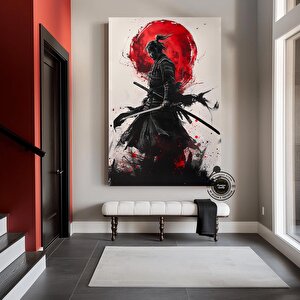 Samuray Sanatı, Samuray Kanvas Baskısı, Samuray Resmi, Samuray Duvar Sanatı, Japon Samuray Resmi 70x150 cm