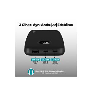 Chargeup Pro Lcd 10.000mah Pd 20w Taşınabilir Hızlı Şarj Aleti / Powerbank