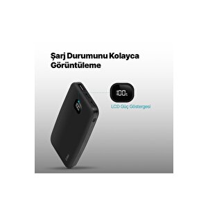Chargeup Pro Lcd 10.000mah Pd 20w Taşınabilir Hızlı Şarj Aleti / Powerbank