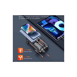 Güneş Enerjili 20000 Mah Powerbank Solar 4 Panel Su Geçirmez Hızlı Pd 20w Hızlı Şarj