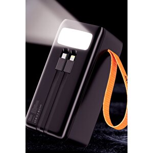 50.000 Mah Prime Dijital Göstergeli Fener Hızlı Şarj  Çoklu Kablo Powerbank,taşınabilir Şarj Cihazı