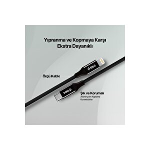 Usb-c - Lightning Hızlı Şarj Kablosu 150cm 2dk41 Ttec Alumicable Halat Kablo