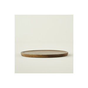 Wooden Mango Sunum Tabağı Naturel (30 Cm) Yeşil