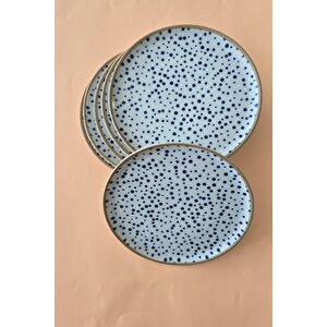 Spotty Benekli Pasta Tabağı 20cm 6 Parça