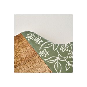 Floral Mango Sunum Tahtası Yeşil (40x20x2 Cm) Yeşil