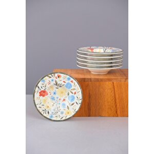 Tabak Evi Porselen Fiori 6 Kişilik Pasta Takımı 20cm Ve Çay Tabak Takımı 12cm