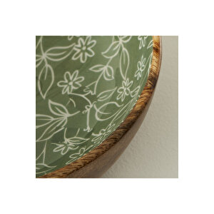 Floral Mango Sunum Kasesi Yeşil (30x8 Cm) Yeşil