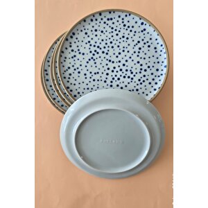 Spotty Benekli Servis Tabağı 24cm 6 Parça