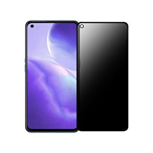 Oppo A55 Mat Hayalet Ekran Gizli Privacy Tam Kaplayan Kırılmaz Cam Seramik Nano Ekran Koruyucu