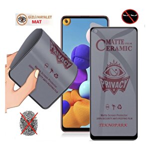 Oppo A55 Mat Hayalet Ekran Gizli Privacy Tam Kaplayan Kırılmaz Cam Seramik Nano Ekran Koruyucu