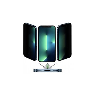 Iphone 13 Pro Max Mat Hayalet Ekran Gizli Privacy Tam Kaplayan Kırılmaz Cam Seramik Ekran Koruyucu