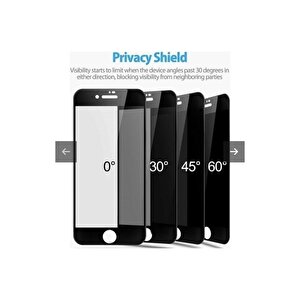 Iphone 7 8 Se Mat Hayalet Ekran Gizli Privacy Tam Kaplayan Kırılmaz Cam Seramik Ekran Koruyucu Siyah