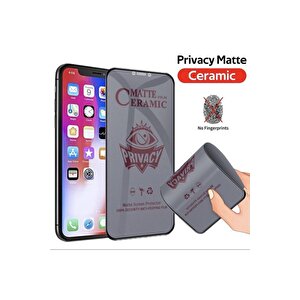 Iphone 11 Pro Max Mat Hayalet Ekran Gizli Privacy Tam Kaplayan Kırılmaz Cam Seramik Ekran Koruyucu