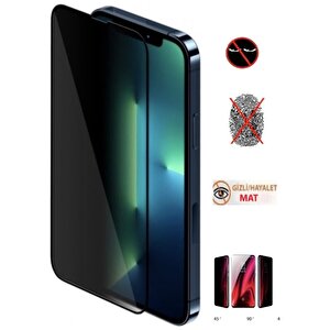 Iphone 14 Mat Hayalet Gizli Privacy Tam Kaplayan Kırılmaz Cam Seramik Nano Ekran Koruyucu