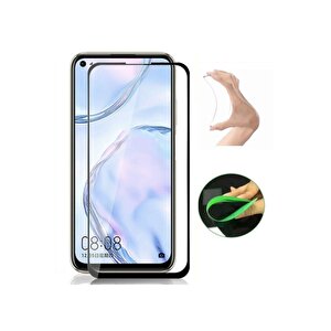 Oppo A74 Ekran Koruyucu Seramik Nano Cam Esnek Tam Full Kaplayan Kırılmaz