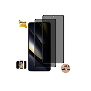 Poco X6 Pro Hayalet Ekran Koruyucu Privacy Filitreli Görünmez Tam Kaplayan