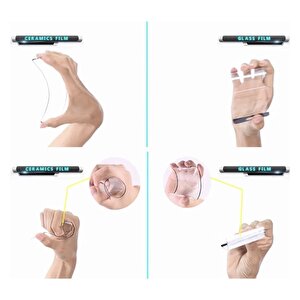 Apple Iphone 12 Ekran Koruyucu Seramik Nano Cam Esnek Tam Full Kaplayan Kırılmaz