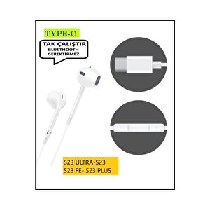 Samsung Galaxy S23 Ultra S23 S23 Fe S23 Plus Kulaklık Type C Kulaklık Kablolu Tak Çalıştır