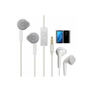 Beyaz Kablolu Telefon Kulaklığı Samsung Uyumlu
