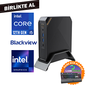 Blackview Mp200 I5-12450h 16gb 512gb Ssd Windows 11 Pro Mini Pc + Gaming Klavye Mp200161i5 013