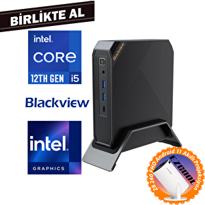 Blackview Mp200 I5-12450h 16gb 512gb Ssd Windows 11 Pro Mini Pc + Projeksiyon Mp200161i5 012
