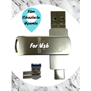 İphone Uyumlu Flash Bellek İos Apple Uyumlu 128 Gb Otg Usb Type C Flash Bellek Disk Pc Uyumlu