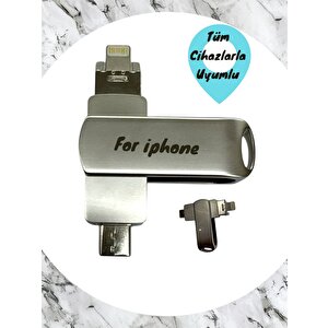 İphone Uyumlu Flash Bellek İos Apple Uyumlu 128 Gb Otg Usb Type C Flash Bellek Disk Pc Uyumlu