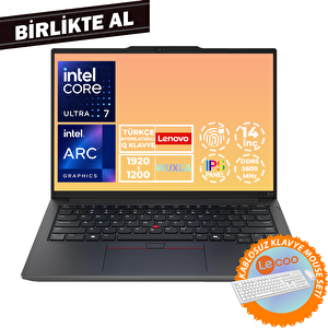 Thinkpad E14 G6 U7 155h 32gb 512gb Ssd 14" Wuxga Fdos + Kablosuz Klavye Mouse 21m7006ltx 045