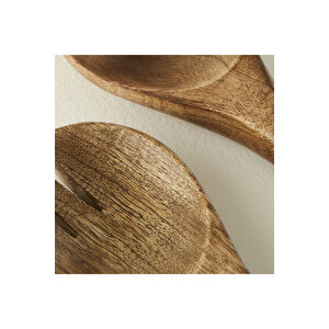 Wooden Mango Salata Servis Seti Kahverengi (28x7 Cm) Kahverengi