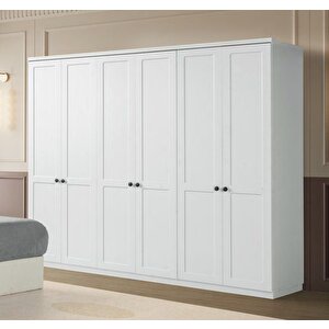 Bianora Tamamı Mdf Membran 6 Kapaklı Gardırop Dolap - Kurulum Dahil