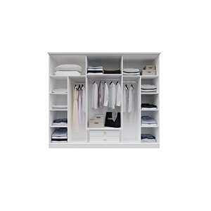 Rias White Reflekte Camlı Gardırop