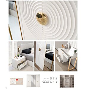 Morocco Tamamı Mdf Membran 6 Kapaklı Tamamı Mdf Gardırop Dolap - Kurulum Dahil