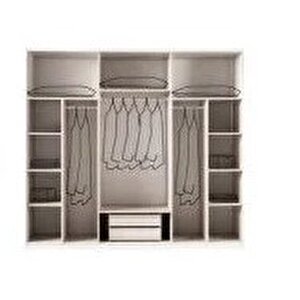Morocco Tamamı Mdf Membran 6 Kapaklı Tamamı Mdf Gardırop Dolap - Kurulum Dahil