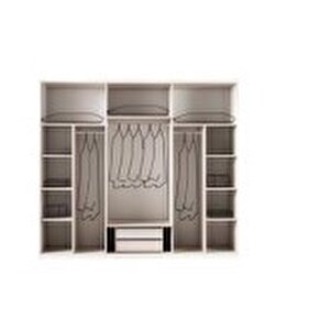 Doğa Tamamı Mdf Membran 6 Kapaklı Gardırop Dolap - Kurulum Dahil