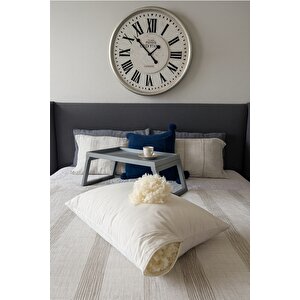 %100 Doğal Merinos Boncuk Kuzu Yünü Dolgulu Yastık 50 X 70 Cm Ebat 1000 Gram