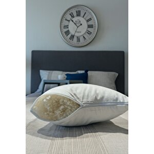 %100 Doğal Merinos Boncuk Kuzu Yünü Dolgulu Yastık 50 X 70 Cm Ebat 1000 Gram