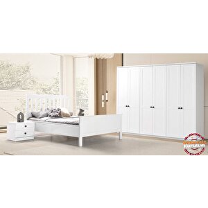 Doğa Tamamı Mdf Membran 6 Kapaklı Gardırop Ve Yatak Odası Takımı ( Baza Hariç ) - Kurulum Dahil