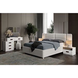 Rias White Reflekte Camlı Yatak Odası Takımı
