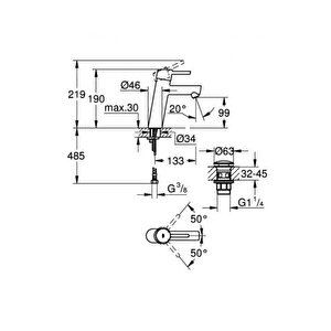 Concetto Lavabo Bataryası (m-boy) Krom, 23932001