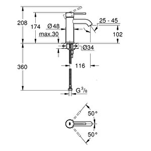Essence Lavabo Bataryası (s-boy), Hayalet Siyah, 24172kf1