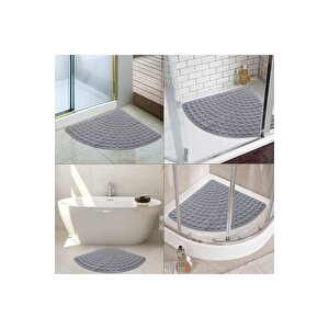 Köşe Banyo Duş Paspası Kaymaz Küvet Ve Duşakabin Paspasları Tahliye Delikli 54x54 Cm M-163