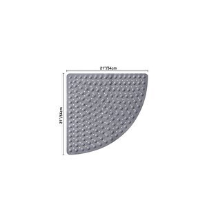 Köşe Banyo Duş Paspası Kaymaz Küvet Ve Duşakabin Paspasları Tahliye Delikli 54x54 Cm M-163