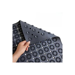 Kare Masajlı Silikon Banyo & Duş Kaydırmazı & Küvet Paspası Vantuzlu Yapışır54x54 Cm M-150