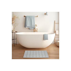 Kokusuz Banyo Paspası Makinede Yıkanabilir Banyo Paspası Silikon Katlanabilir 45 X 70 Cm M-161