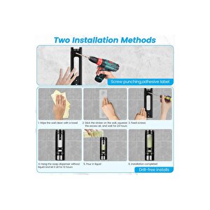 1 Adet Siyah Sıvı Sabunluk Plastik 400 Ml Duş Jeli Şampuan Şişesi , Hastane, Banyo, Mutfak M-52