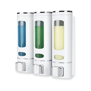 3 Adet  Sıvı Sabunluk 400 Ml Duvara Monte Duş Sabun Şampuan Dispenseri Mutfak Banyo Sabunluğu