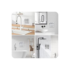 3 Adet  Sıvı Sabunluk 400 Ml Duvara Monte Duş Sabun Şampuan Dispenseri Mutfak Banyo Sabunluğu