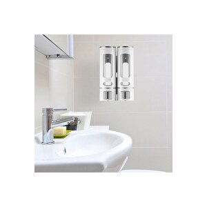 2 Adet 400 Ml Duvara Monte Manuel Sabunluk El Sıvı Şampuan Duş Jeli Dispenseri